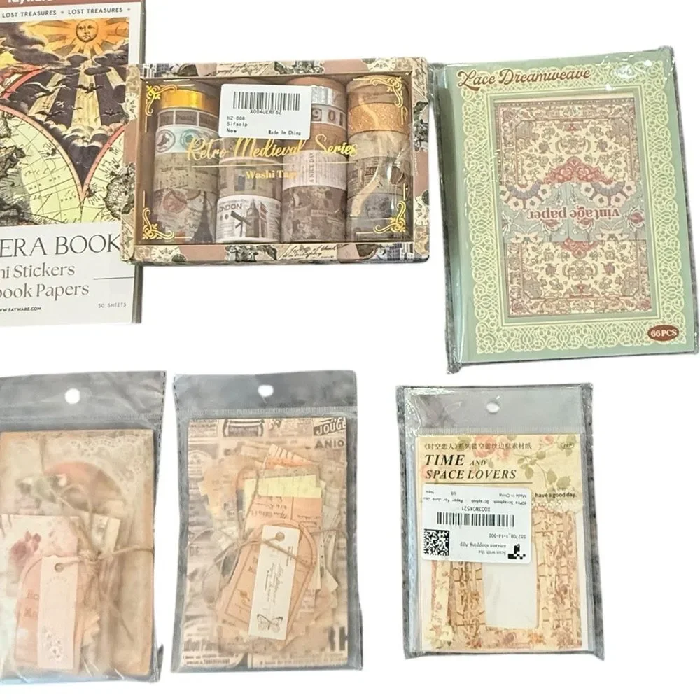 Junk Journal Art Journal Bundle Vintage Style Paper Ephemera Supplies. NEW.